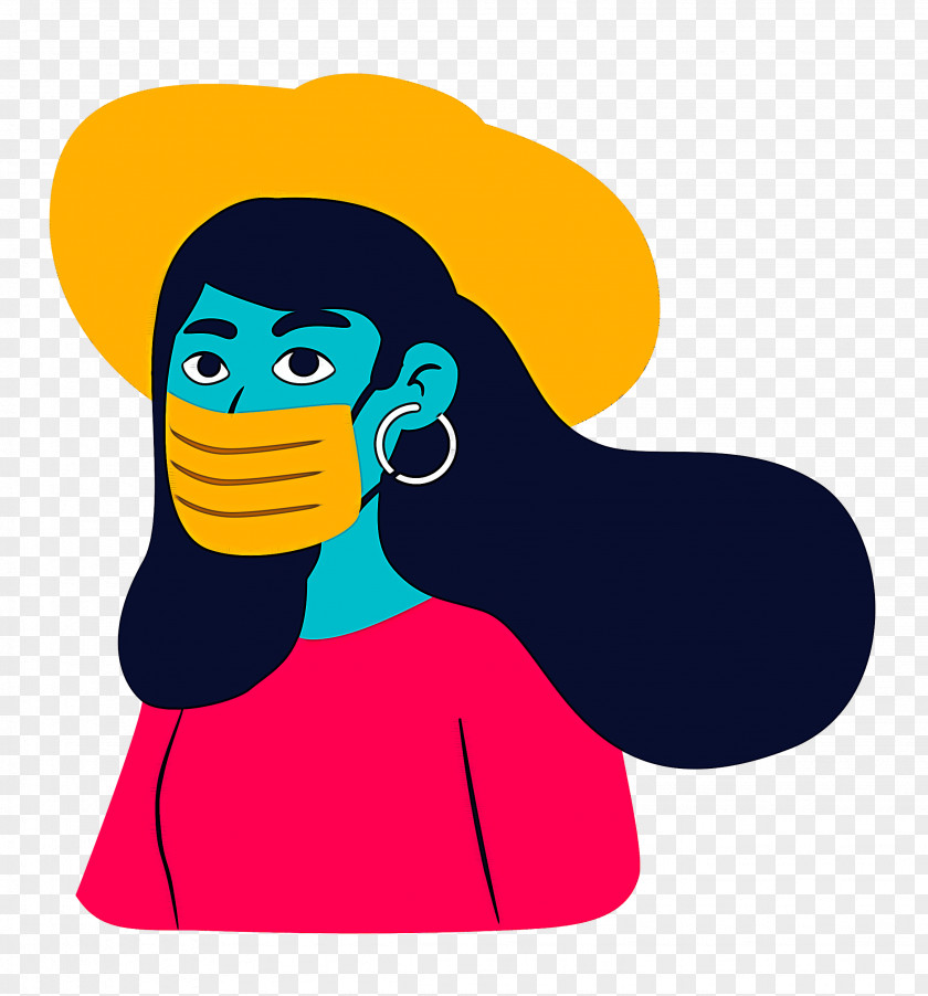 Girl With Mask PNG