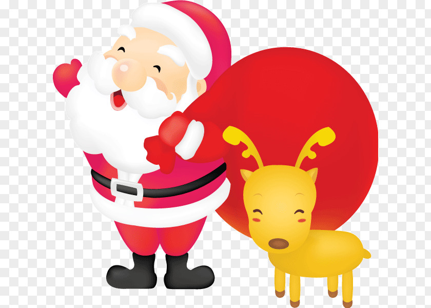 Santa Claus Christmas Reindeer PNG