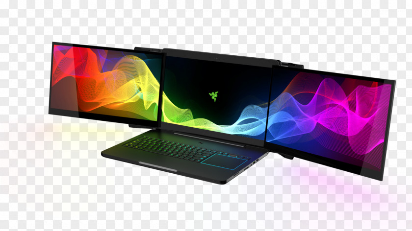 A Perspective View Laptop The International Consumer Electronics Show Razer Inc. Computer Monitors Multi-monitor PNG