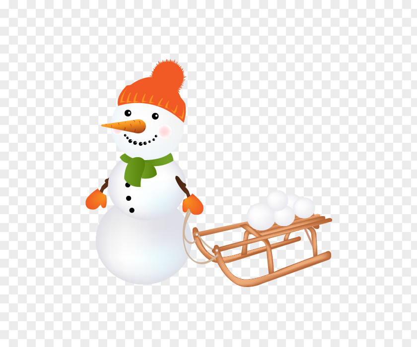 Christmas Snowman Sleigh Royalty-free Clip Art PNG