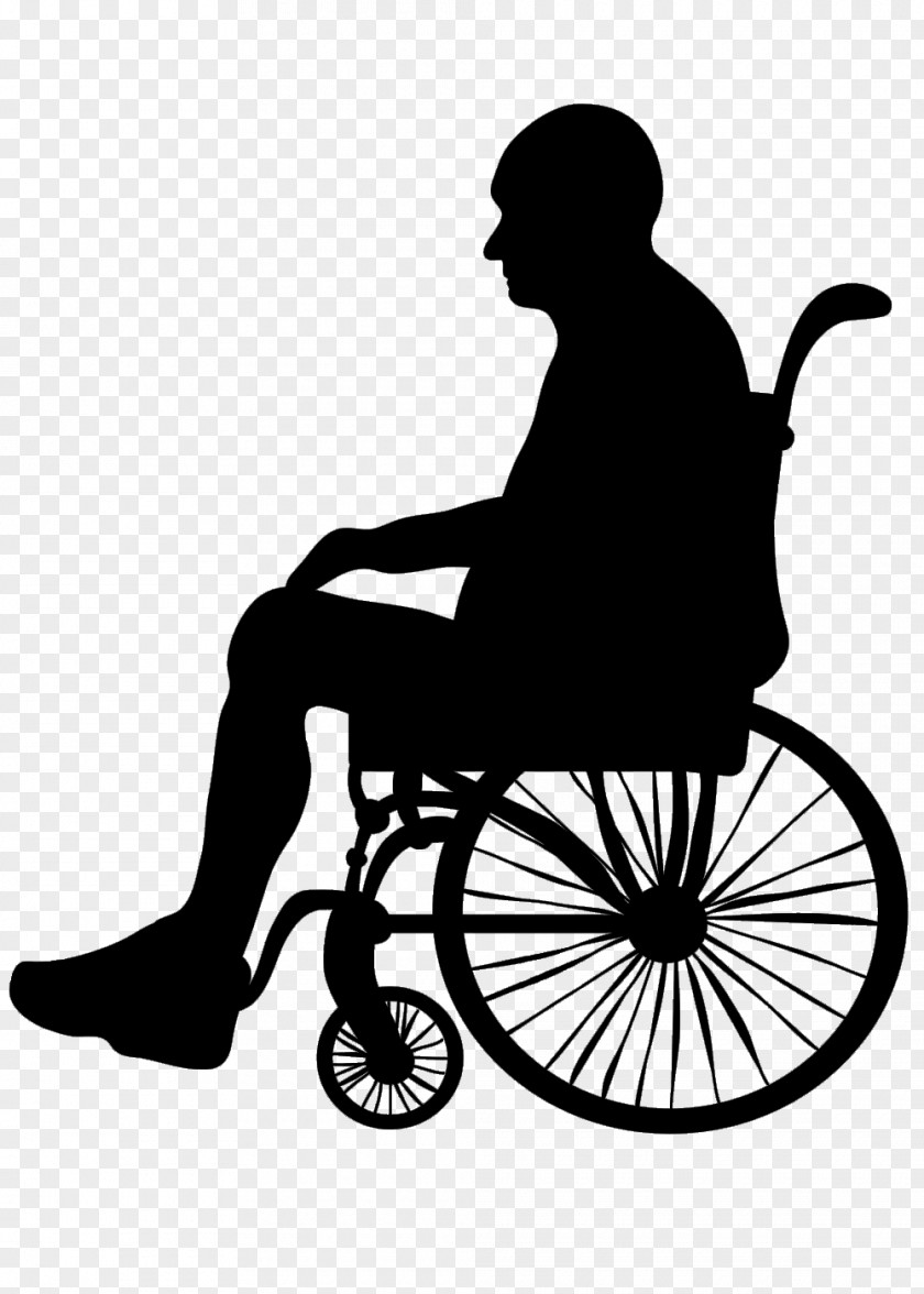 Silhouette Of Elderly Wheelchair Old Age Illustration PNG