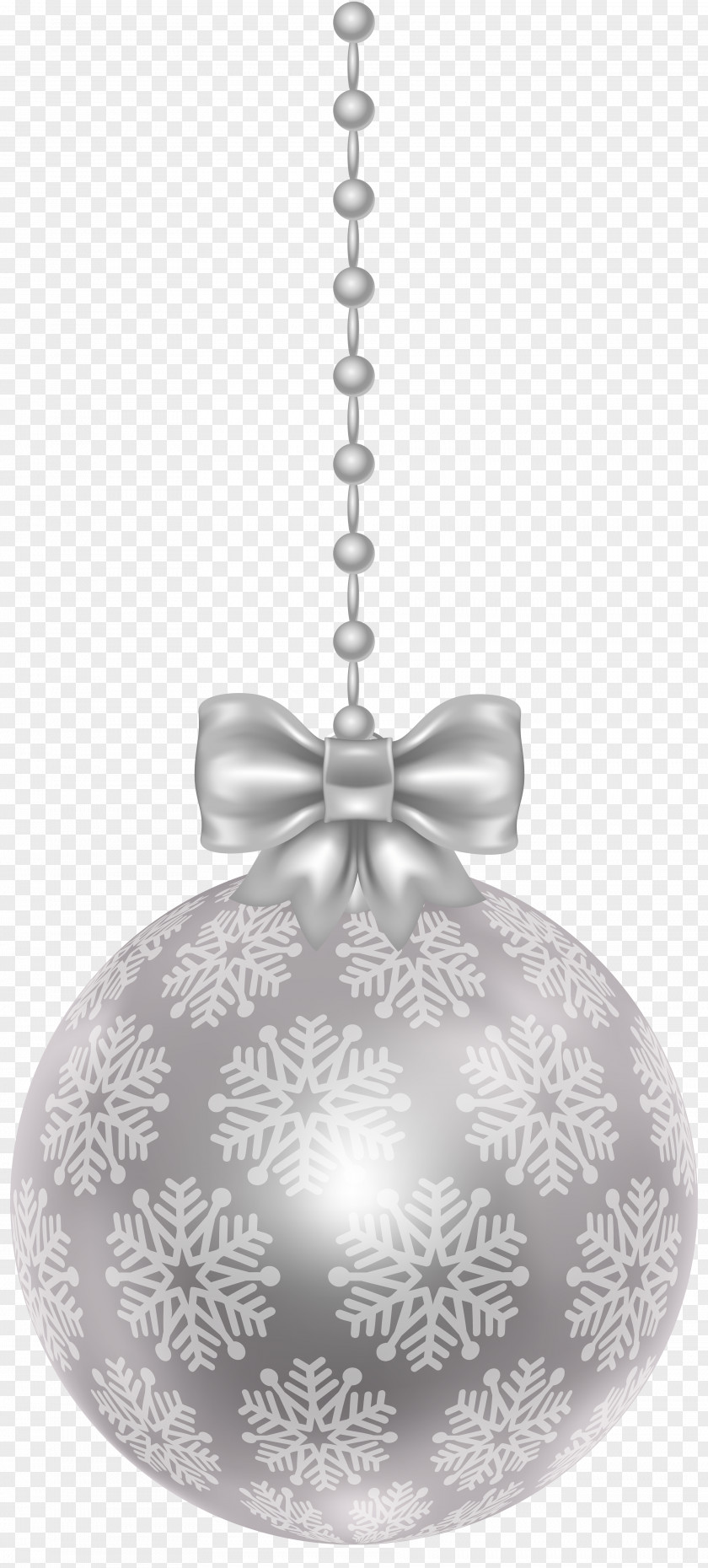 Silver Christmas Ornament Decoration White Clip Art PNG