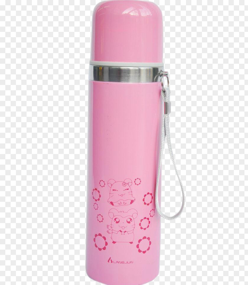 Textured Pink Mug Water Bottle Vacuum Flask PNG