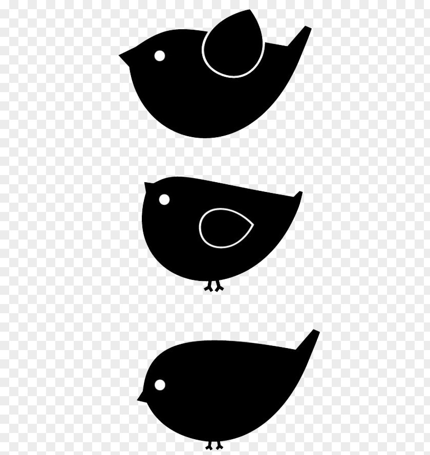 Black Sparrow Bird Sticker Stencil PNG