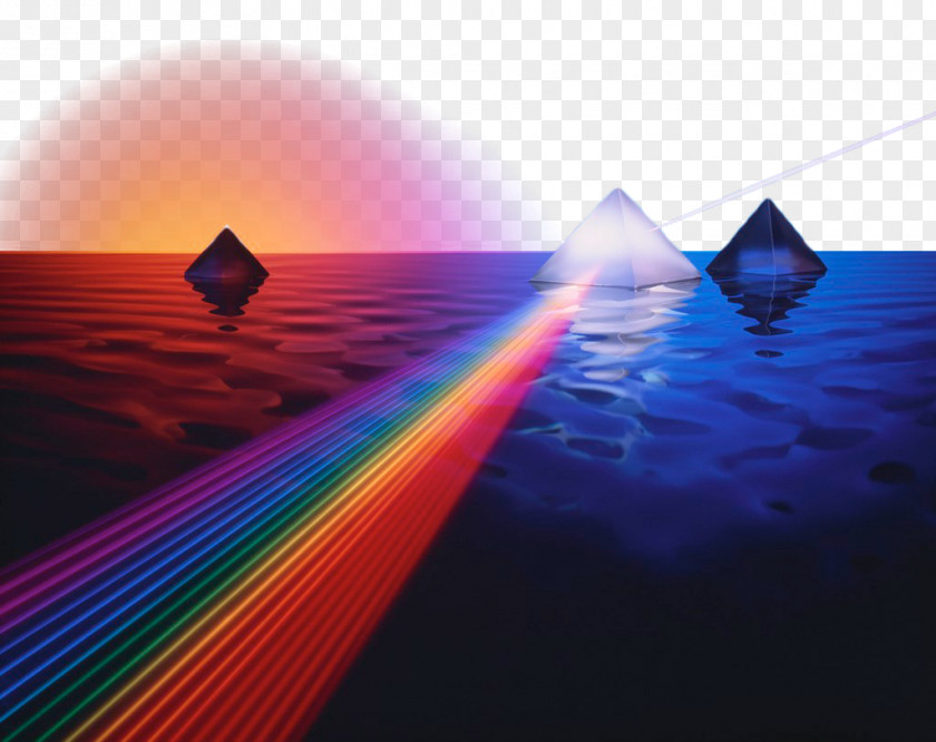 Reflecting The Prism On Sea Light Refraction Ray PNG