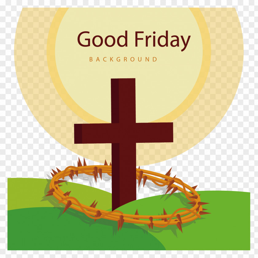 Vector Grass And Crosses Good Friday Easter Christian Cross PNG