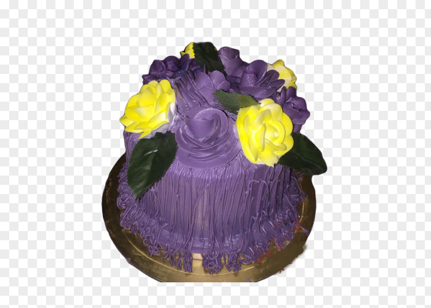 Purple Bakery Floral Design Cake Flower PNG