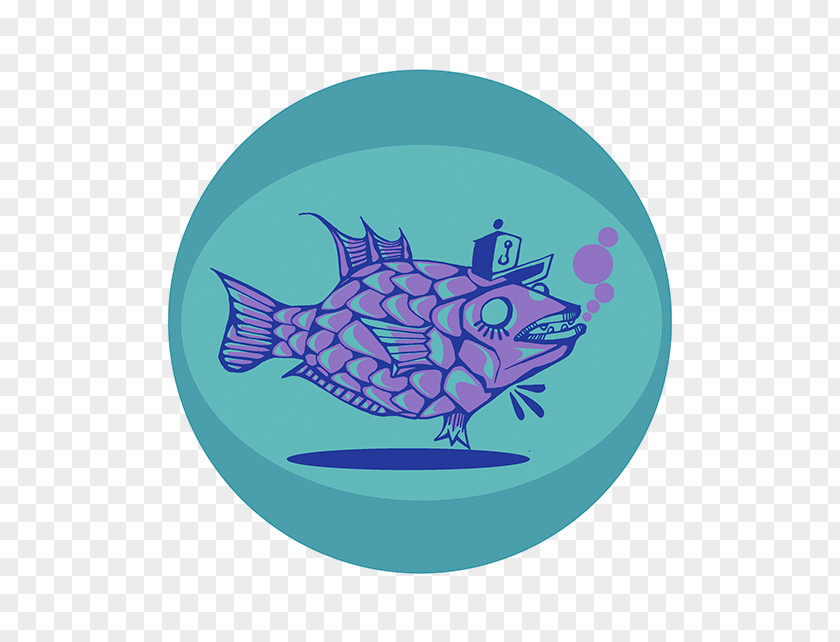 Purple Turquoise Fish .cf PNG