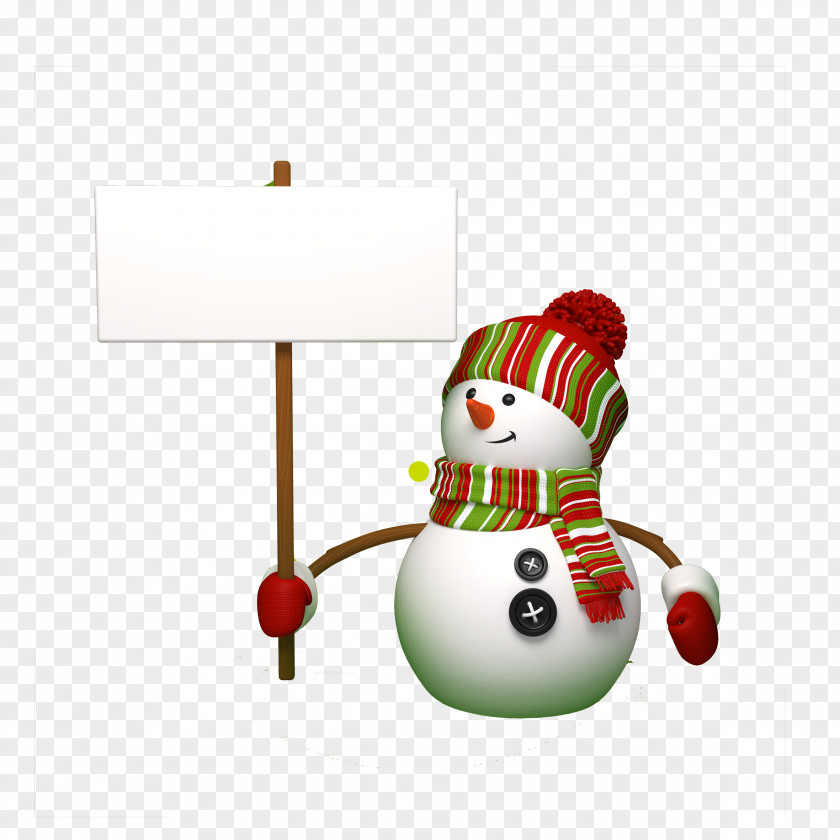 Snowman Christmas Scarf PNG