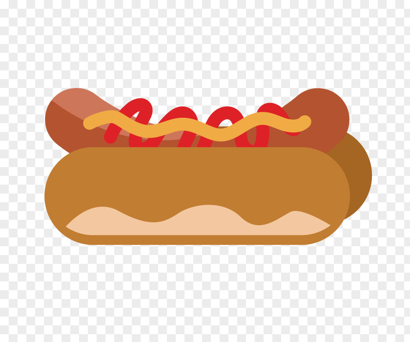 Cartoon Drawn Hot Dog Buns Doughnut Fast Food Hamburger French Fries PNG