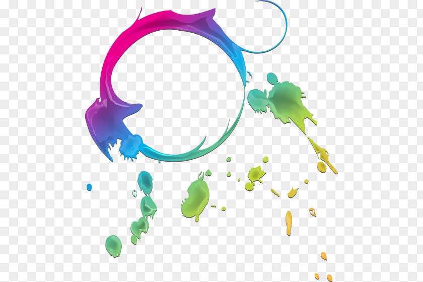 Cartoon Fantasy Watercolor Ring Painting PNG