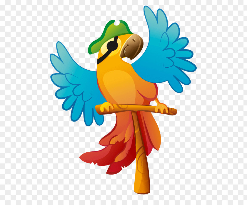 Pirate Parrot Sticker Piracy Wall Decal Child PNG