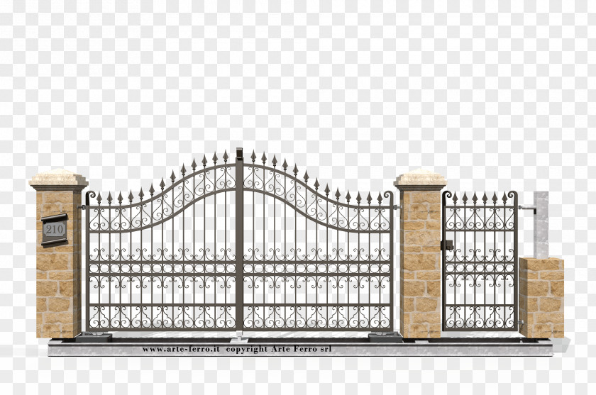 Pop Arte Gate Wrought Iron Door House PNG