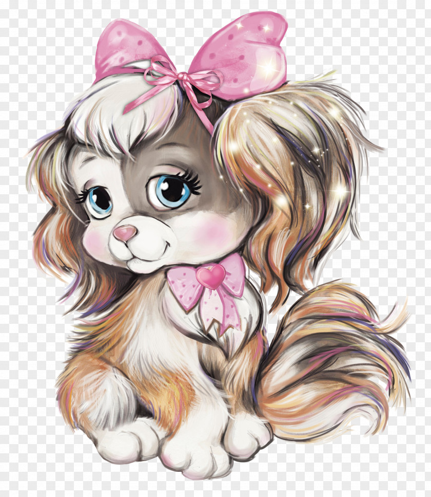 Pretty Kitten Papillon Dog Puppy T-shirt Pastel Watercolor Painting PNG
