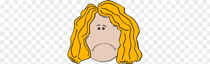 Sad Cliparts Wig Blond Hair Clip Art PNG