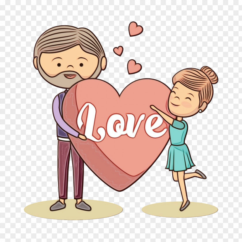 Cartoon Heart Love Male Cheek PNG