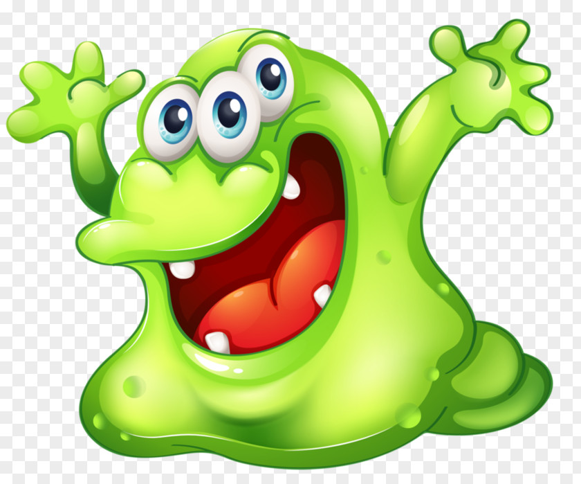 Germs Green Slime Monster Clip Art PNG