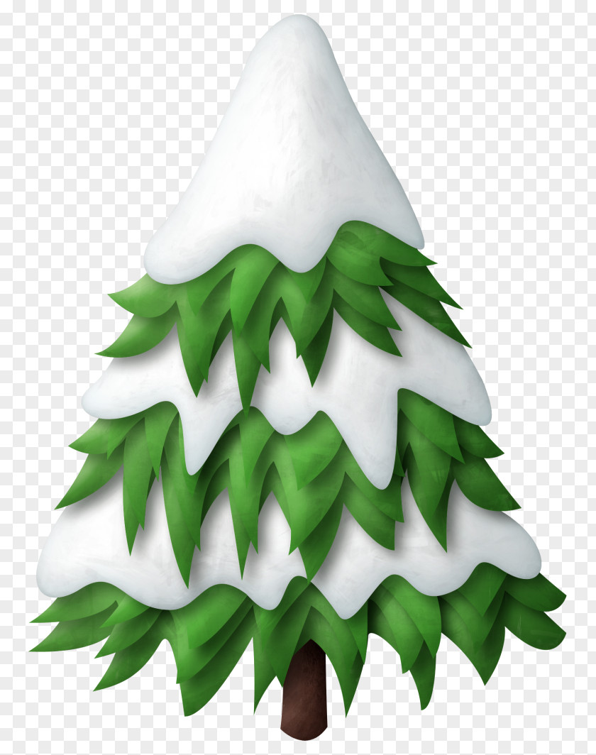 Snow Tree Pine Fir Christmas Clip Art PNG