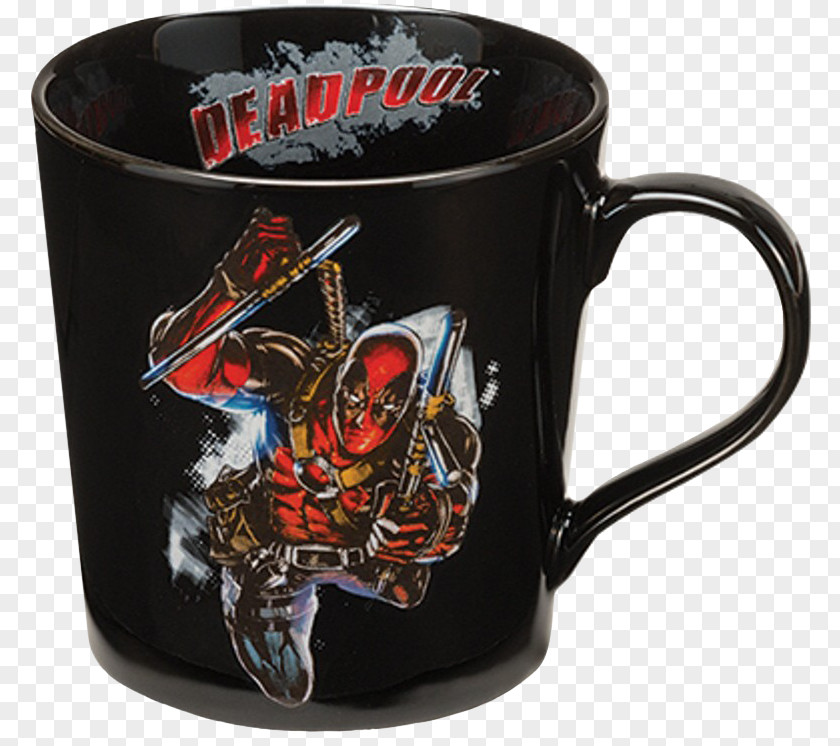 Deadpool Coffee Cup Cuphead Mug Marvel Heroes 2016 PNG