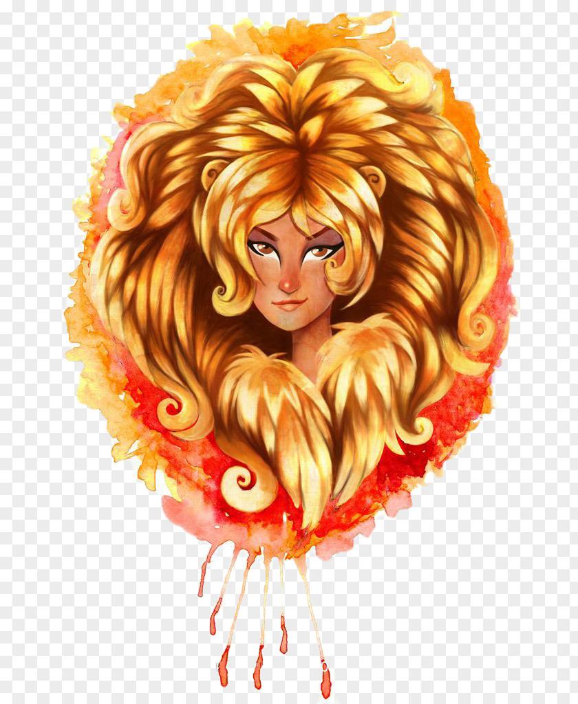 Leo Cartoon Character Avatar Astrological Sign Zodiac Horoscope Astrology PNG