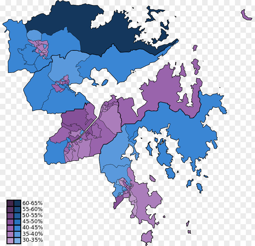 Map Hong Kong Local Elections, 2015 PNG