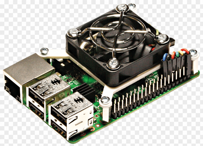Raspberry Pi Power Converters 3 Heat Sink Breadboard PNG