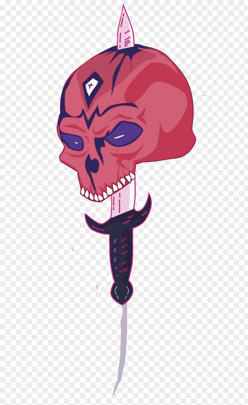Skeleton Dagger Skull Illustration PNG
