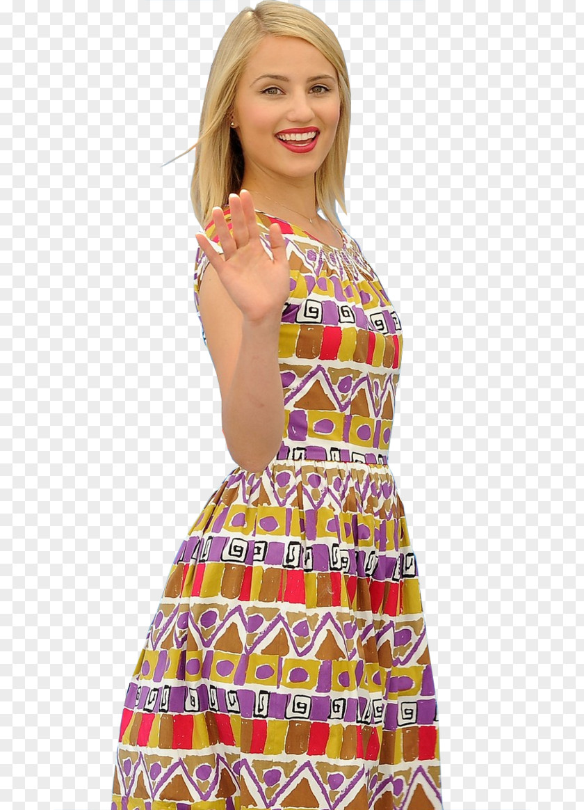 Dianna Agron Shoulder Cocktail Dress Costume PNG