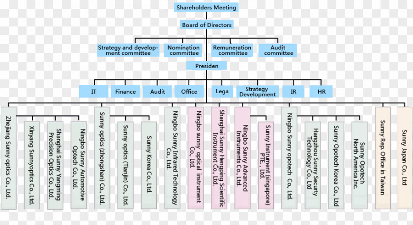 Sony Organizational Structure Company Chart Corporation PNG