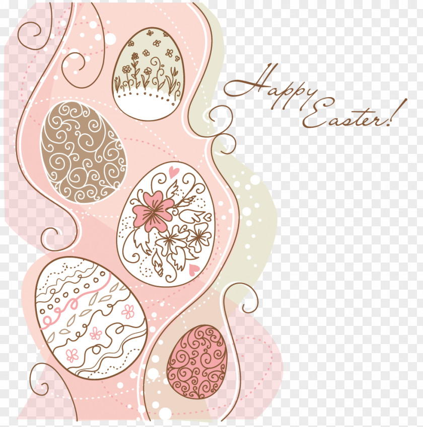 Easter Egg Border Bunny Pattern PNG