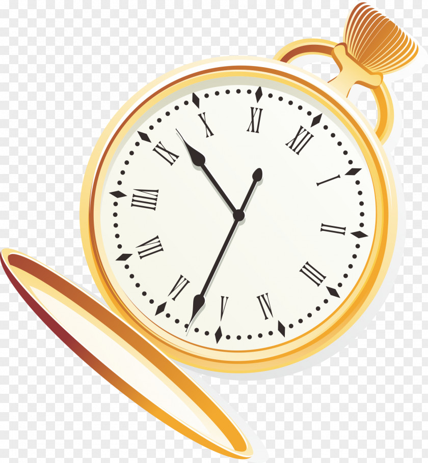 Gold Pocket Watch Icon PNG