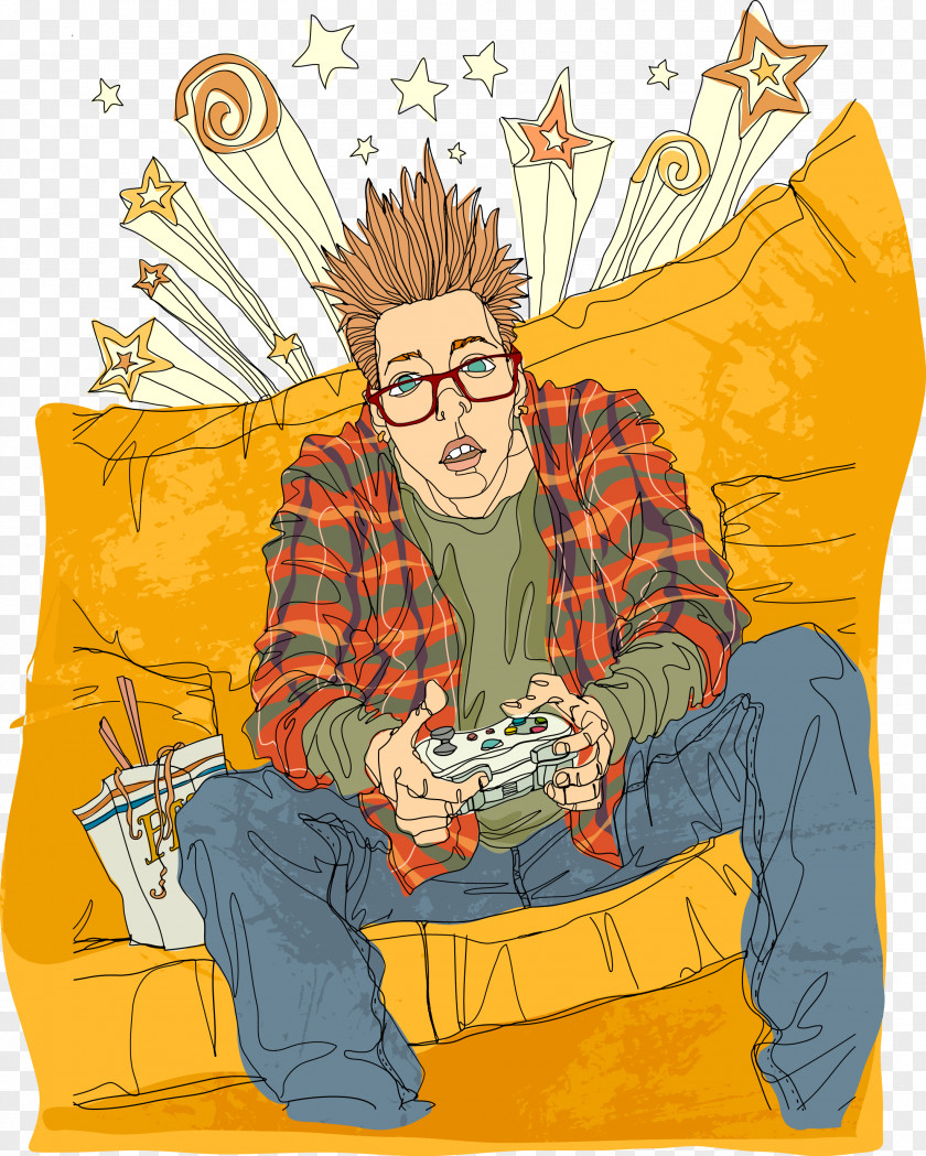 Play The Game Man Stock Illustration Clip Art PNG