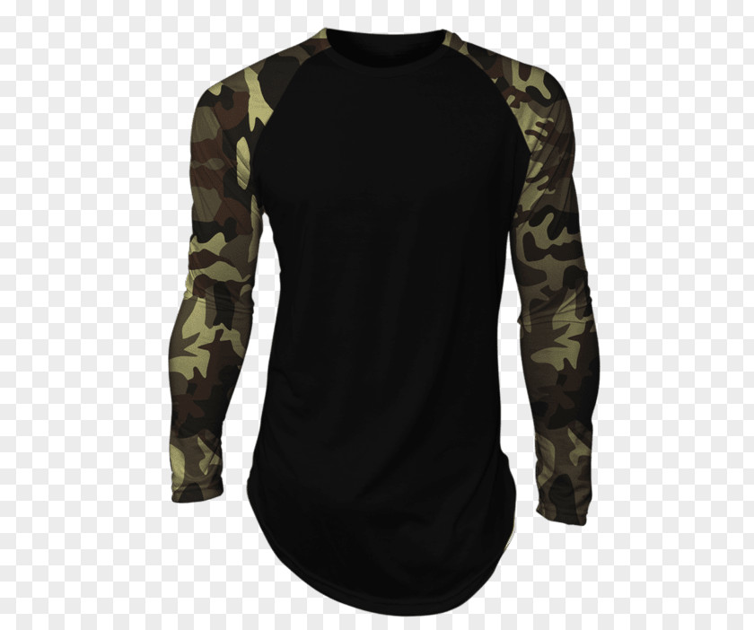 T-shirt Military Camouflage Raglan Sleeve Clothing PNG