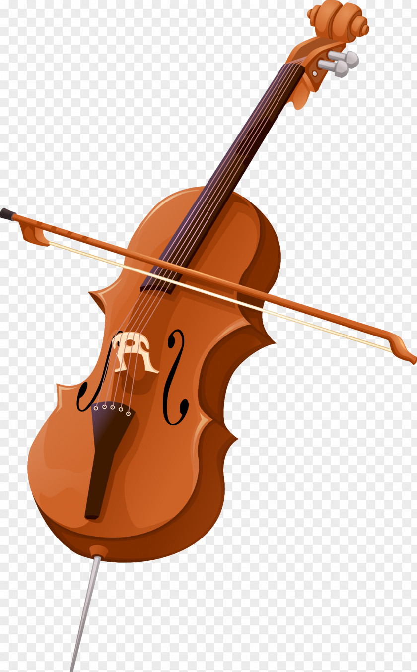 Vector Hand-painted Violin Musical Instrument Harp Illustration PNG