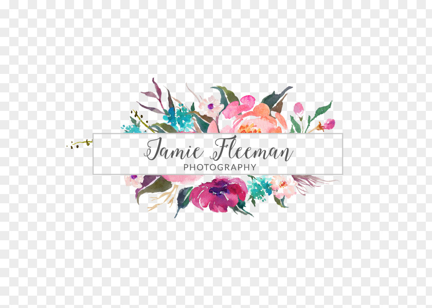 Watercolor Banner Floristry Logo Floral Design Painting Flower PNG