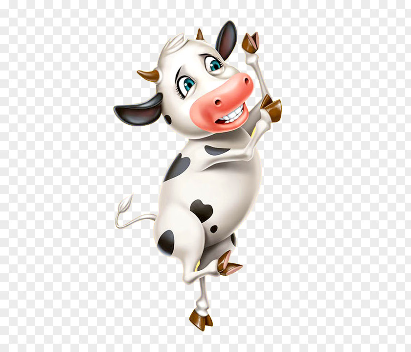 Creative Cow Cartoon Cattle Milk PNG