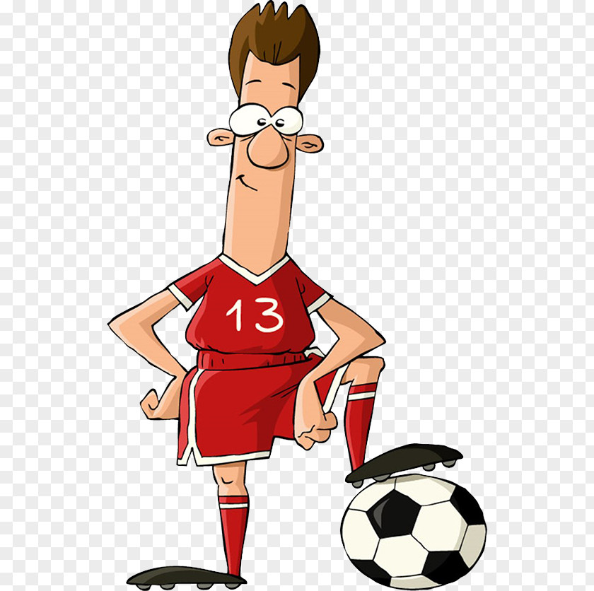 Footballer Football Player Cartoon Royalty-free Illustration PNG