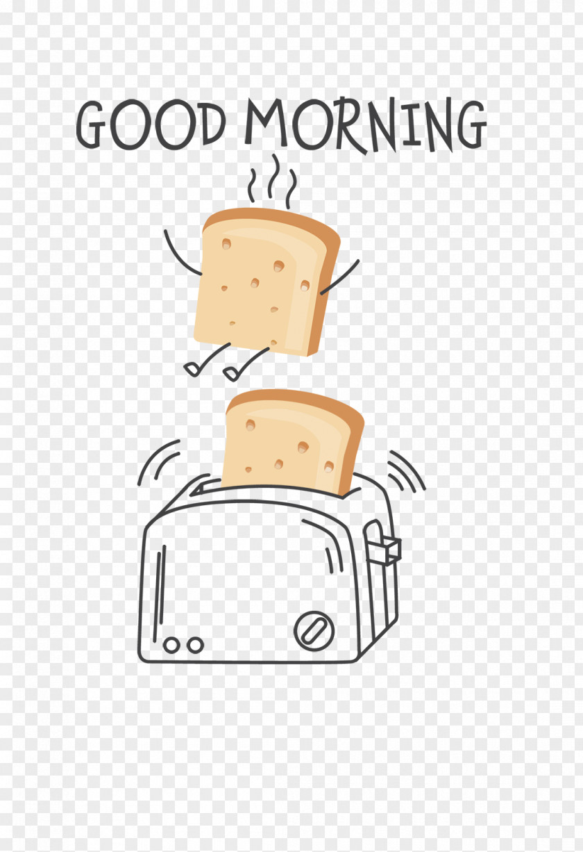 Hand-painted Toaster Toast Bread Machine Illustration PNG