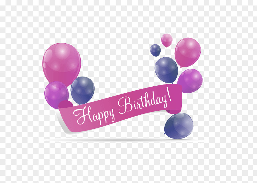 Happy Birthday Balloon Greeting Card PNG