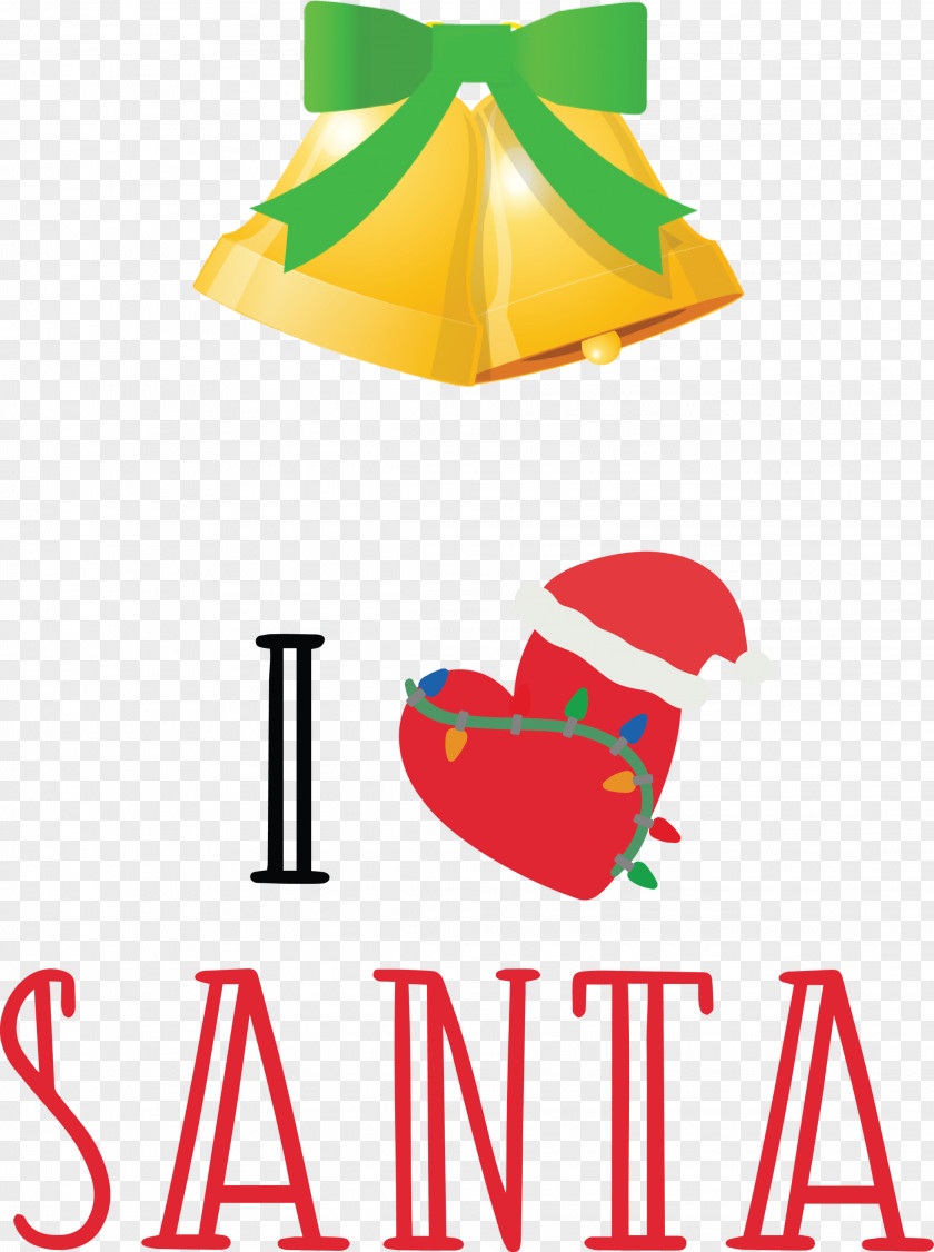 I Love Santa Christmas PNG