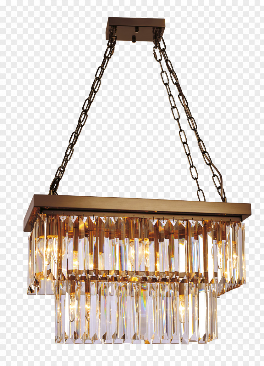 Pendant Decorations Chandelier Light Bronze Crystal PNG