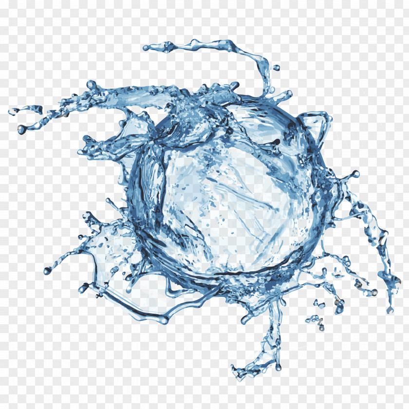 Dynamic Blue Drops Drop Water Bubble PNG