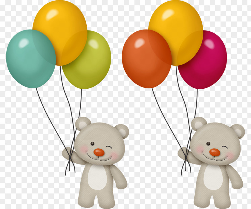 Pulled The Balloon Bear Birthday Toy Wish Clip Art PNG