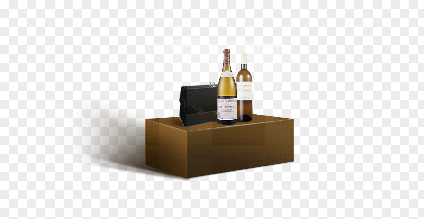 Wine White Rectangle Box Carton PNG