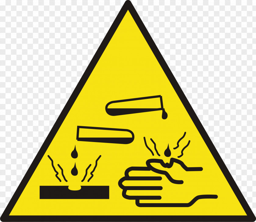 Advertencia Sticker Hazard Symbol Label Corrosive Substance Decal PNG