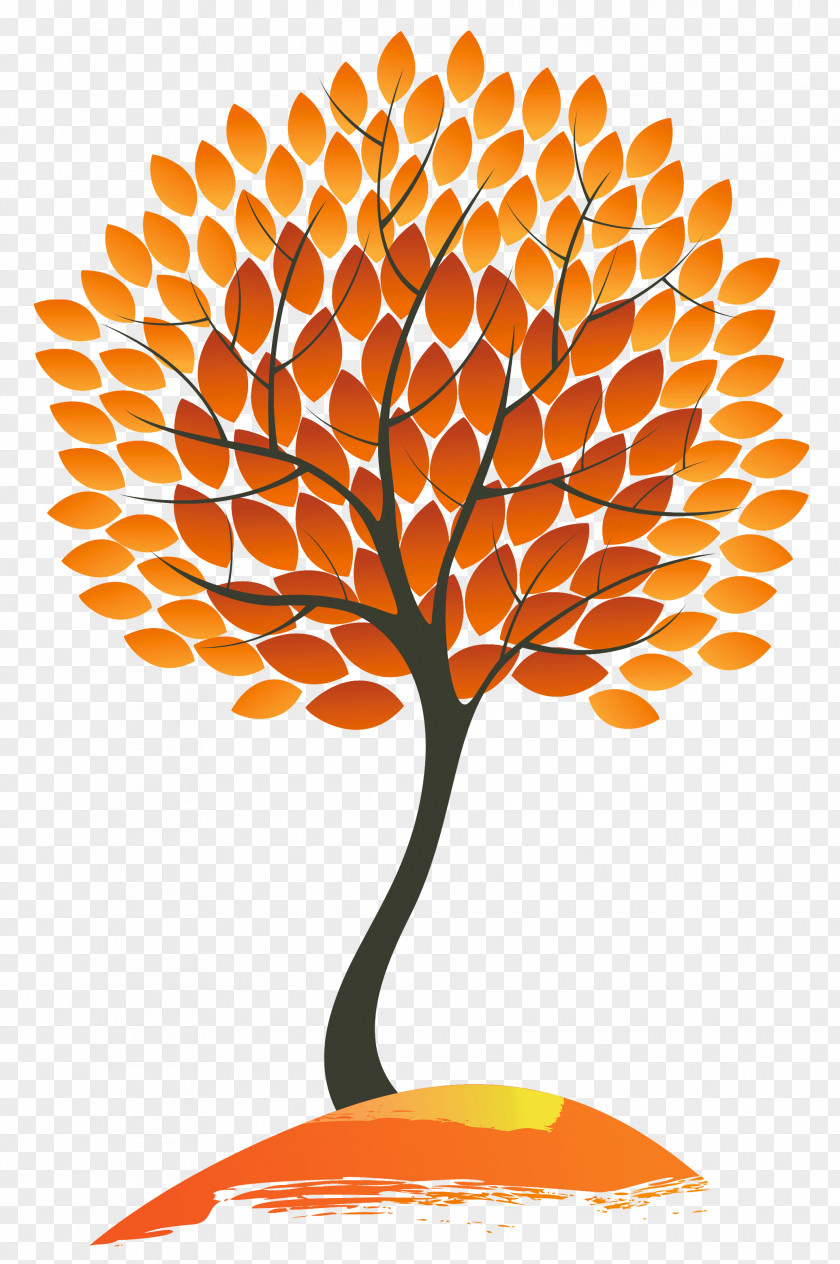 Autumn Tree Clipart Image Leaf Color Clip Art PNG