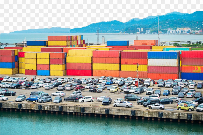 Haiyuan Freight Terminal Batumi Port Stock Photography Industry Intermodal Container PNG