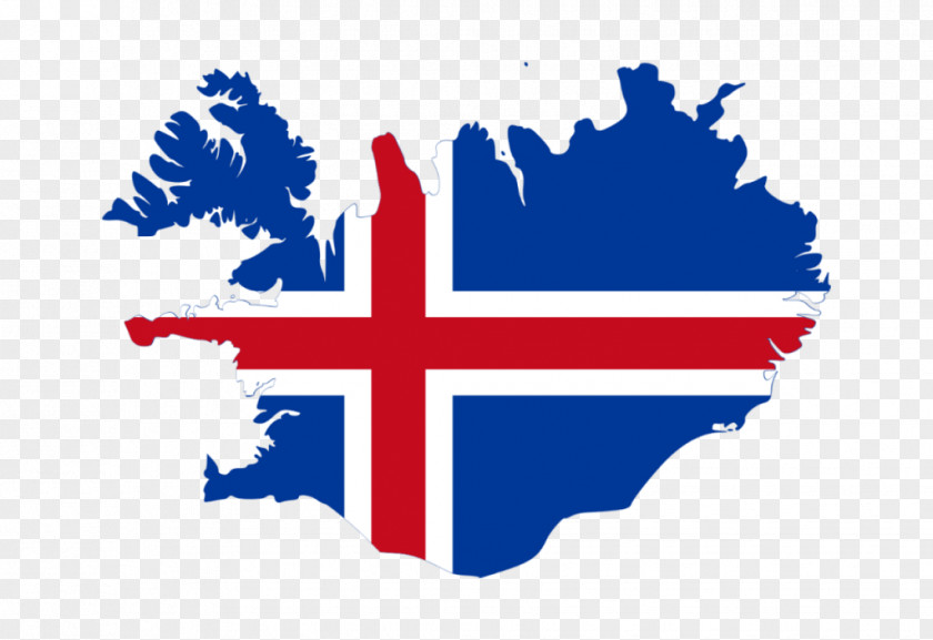 Silhouette Flag Of Iceland PNG