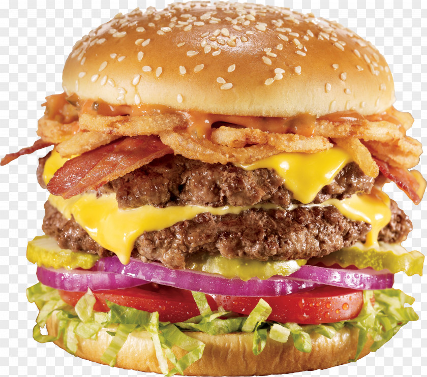 Burger King Hamburger Cheeseburger French Fries Bacon Food PNG