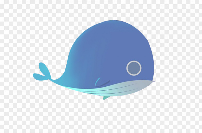 Cute Little Whale Marine Mammal Blue PNG